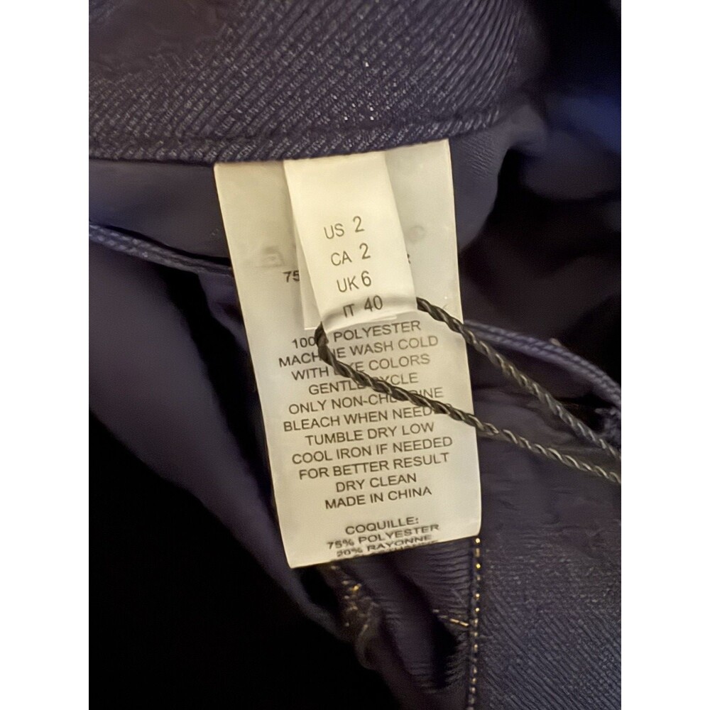 Elie Tahari womens The Gavi Slit Knit Jeans size 2 Midnight Blue 31" inseam $295 - Picture 15 of 16